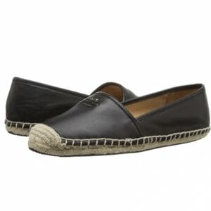 coach Womens Rhodelle Soft Lambskin Leather Espadrille Flat Loafer shoes 8.5